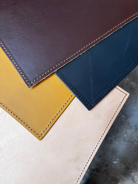 Handmade Leather Placemat 12x18" – Vegetable Tanned Full-Grain Dining Table Mat, Premium Quality Gift