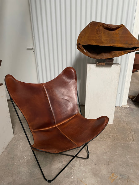 POLO MALBEC LEATHER BUTTERFLY CHAIR