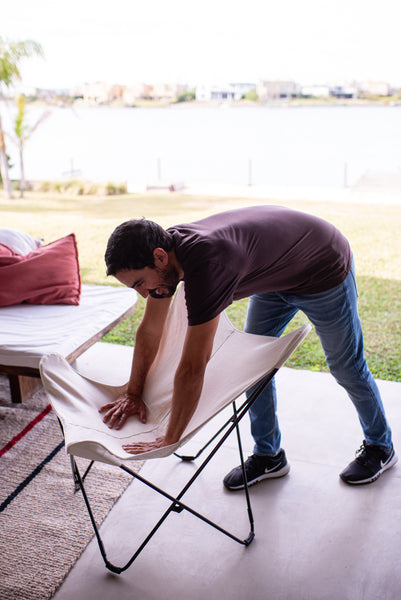 100% COTTON FABRIC BUTTERFLY CHAIR