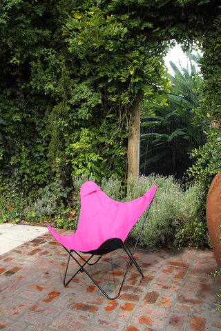 SUNBRELLA FABRIC FUCHSIA BUTTERFLY CHAIR