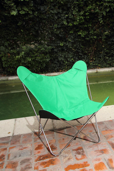 SUNBRELLA FABRIC GREEN BUTTERFLY CHAIR
