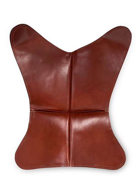 POLO LEATHER BUTTERFLY CHAIR WITH OTTOMAN