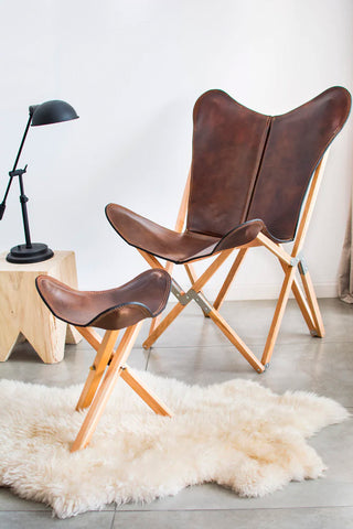 PALERMO TRIPOLINA HABANERO LEATHER CHAIR