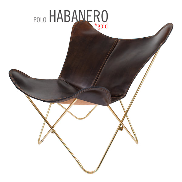 POLO HABANERO LEATHER BUTTERFLY CHAIR