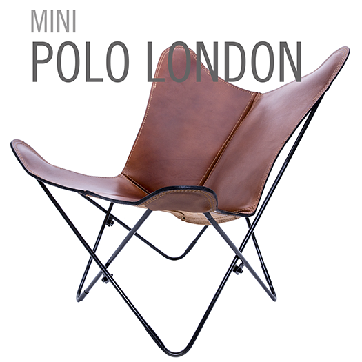 KIDS LEATHER BUTTERFLY CHAIR POLO LONDON