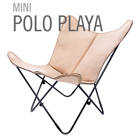 SILLA MINI MARIPOSA DE PIEL POLO PLAYA