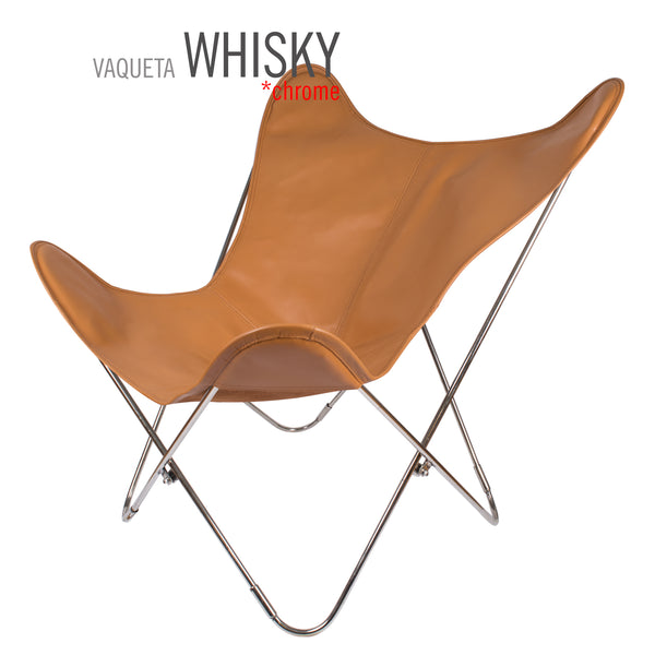 VAQUETA WHISKY LEATHER BUTTERFLY CHAIR