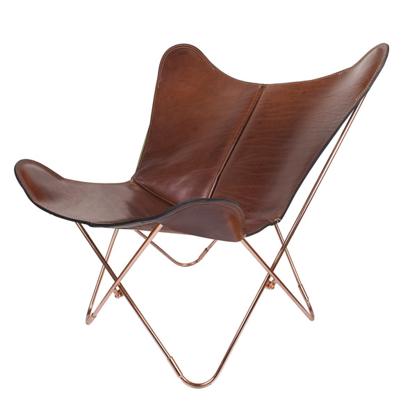 POLO MALBEC LEATHER BUTTERFLY CHAIR