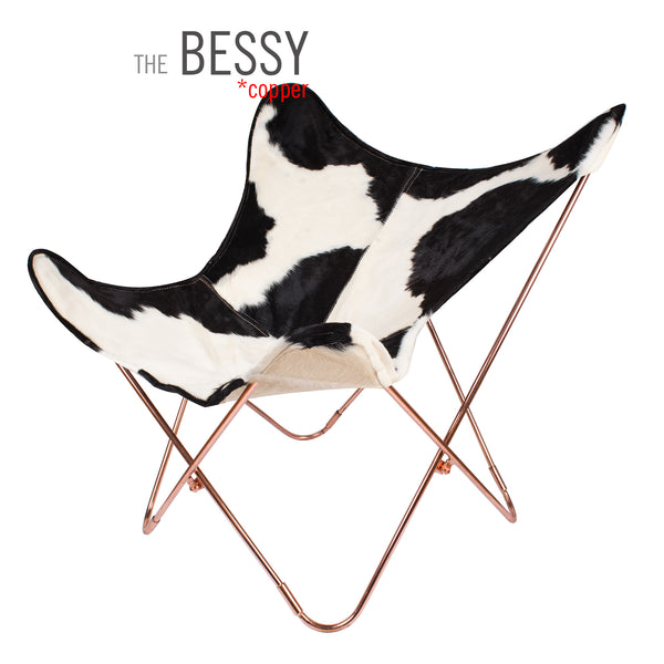 THE BESSY COWHIDE BUTTERFLY CHAIR