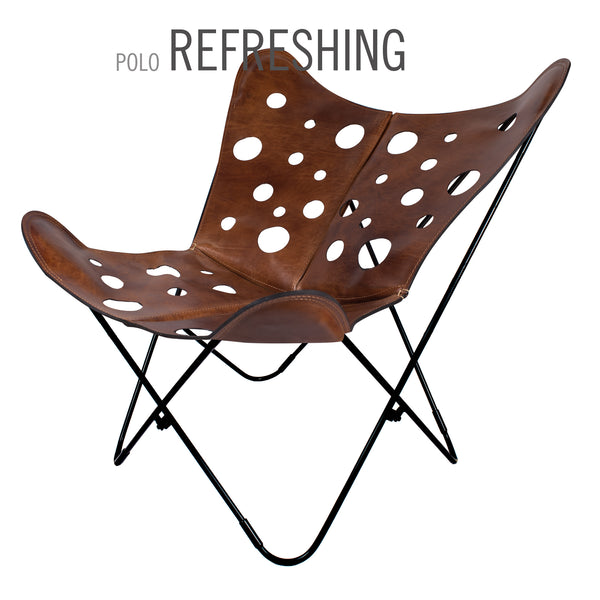 POLO LONDON REFRESHING LEATHER BUTTERFLY CHAIR