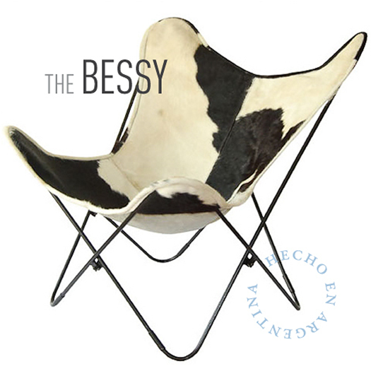 LA SILLA MARIPOSA DE PIEL DE VACA BESSY