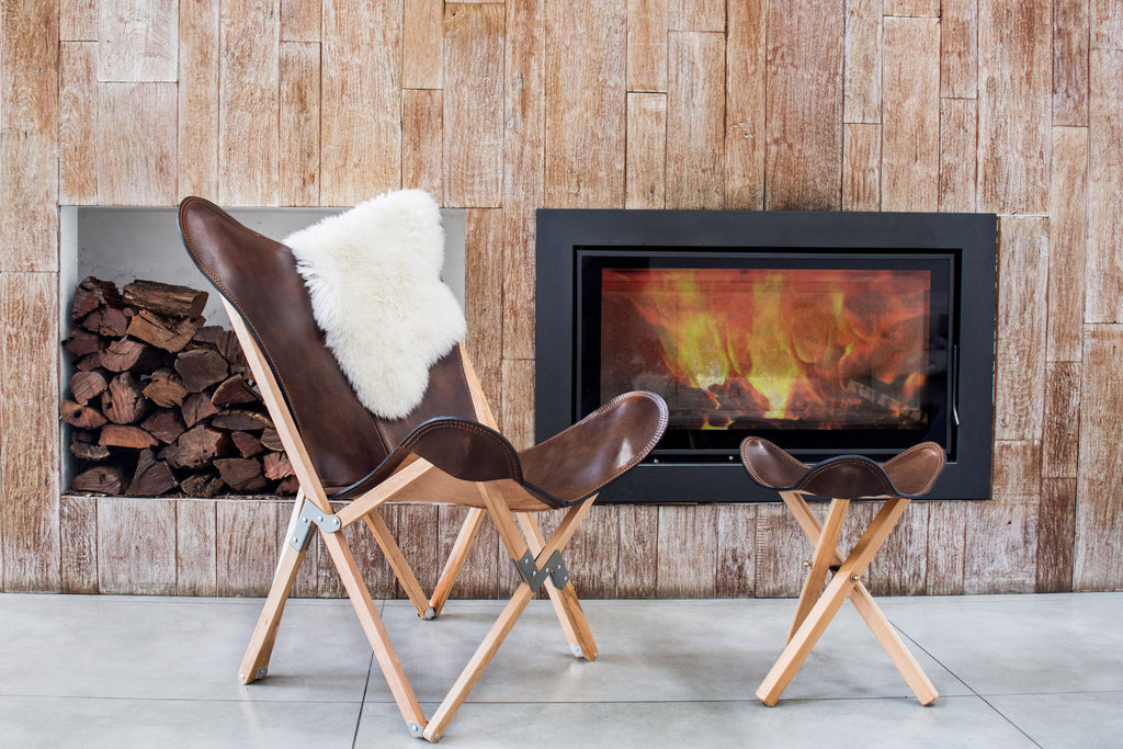 PALERMO TRIPOLINA HABANERO LEATHER CHAIR