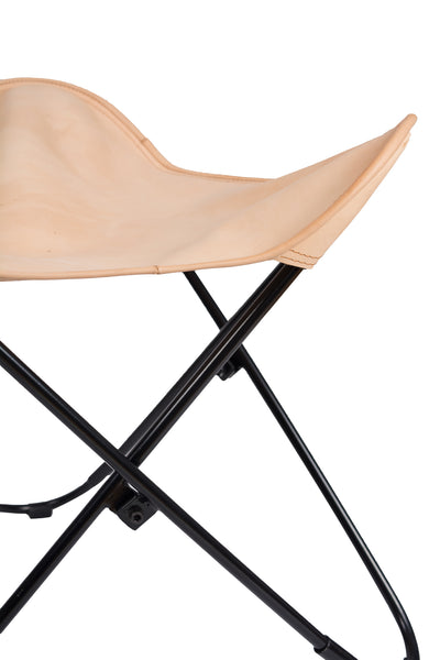 BUTTERFLY CHAIR OTTOMAN VAQUETA LEATHER