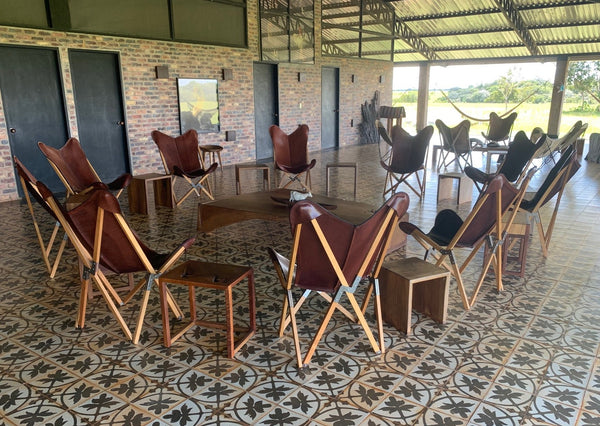 PALERMO TRIPOLINA MALBEC LEATHER CHAIR