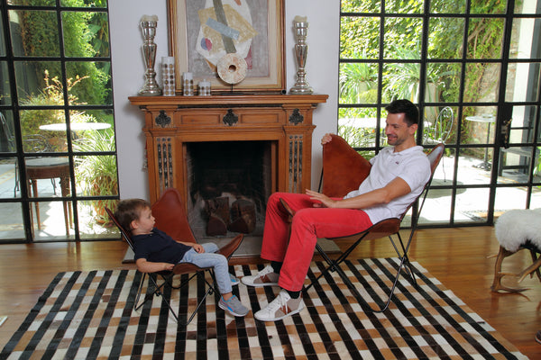 SILLA MARIPOSA DE PIEL PARA NIÑO POLO LONDON