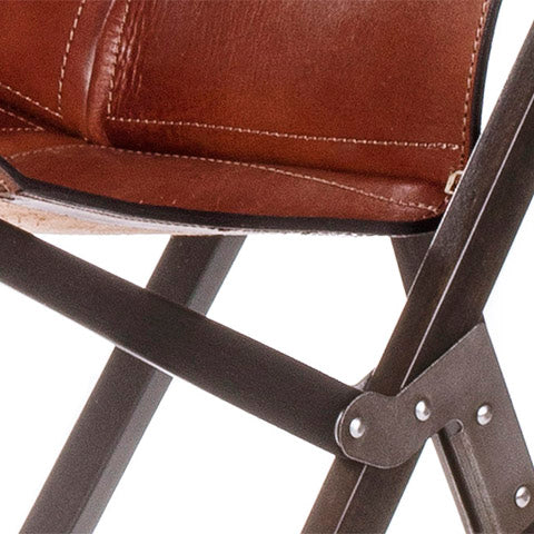 PALERMO TRIPOLINA ANTIQUE LEATHER CHAIR