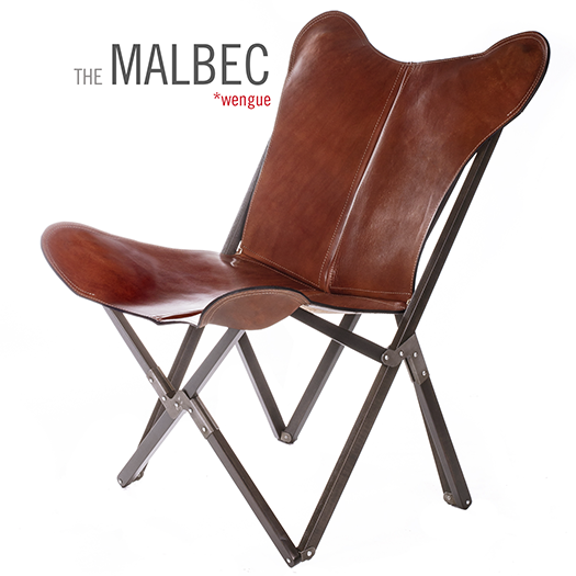 PALERMO TRIPOLINA MALBEC LEATHER CHAIR