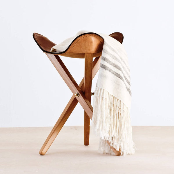 POLO LEATHER FOLDABLE CAMP STOOL