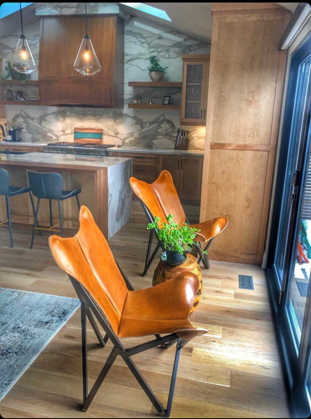 PALERMO TRIPOLINA ANTIQUE LEATHER CHAIR