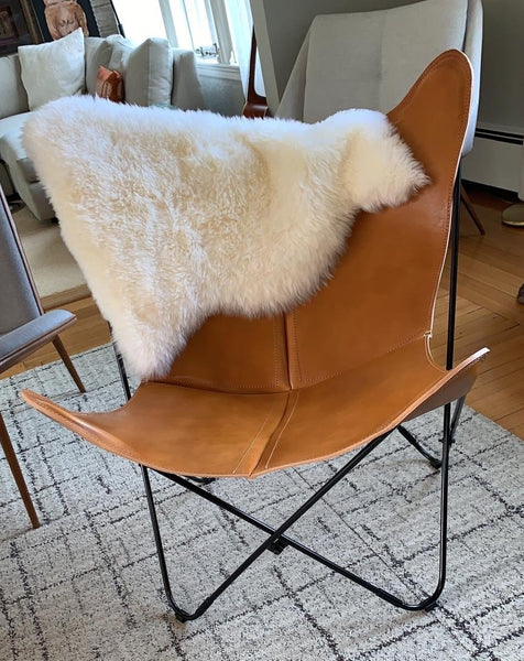 SILLA MARIPOSA POLO DE PIEL ANTIGUA