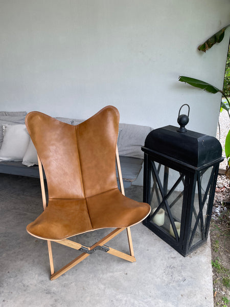 PALERMO TRIPOLINA ANTIQUE LEATHER CHAIR
