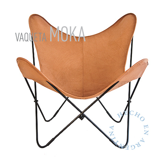 VAQUETA MOKA LEATHER BUTTERFLY CHAIR