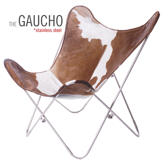 SILLA MARIPOSA DE CUERO GAUCHO