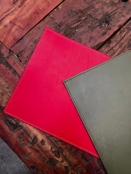 Handmade Leather Placemat 12x18" – Vegetable Tanned Full-Grain Dining Table Mat, Premium Quality Gift