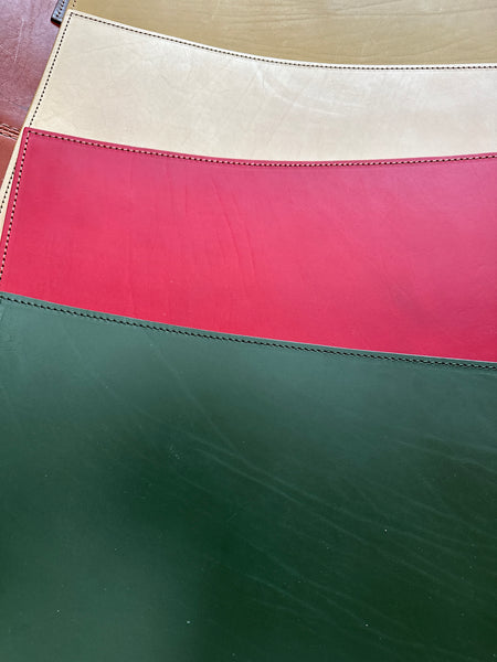Handmade Leather Placemat 12x18" – Vegetable Tanned Full-Grain Dining Table Mat, Premium Quality Gift