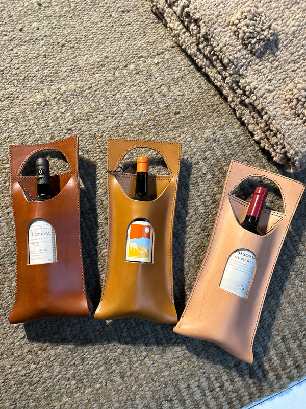 带提手的豪华皮革酒盒，可装6瓶葡萄酒