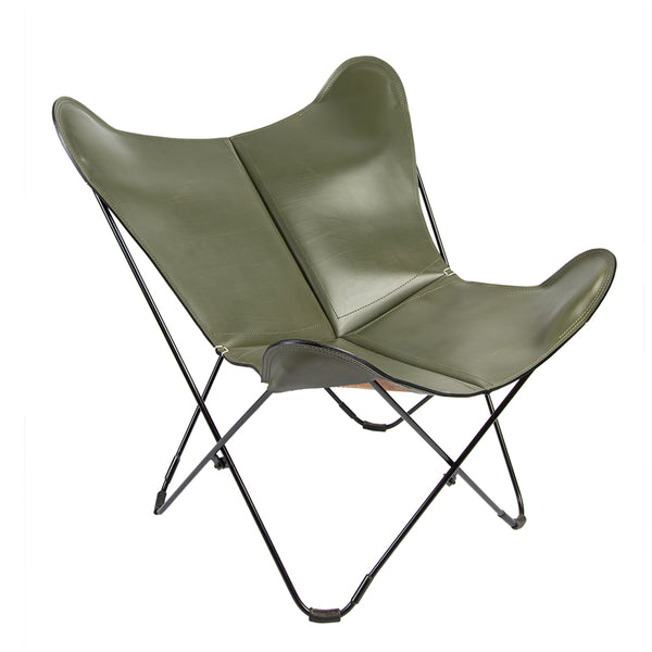 POLO LEATHER BUTTERFLY CHAIR