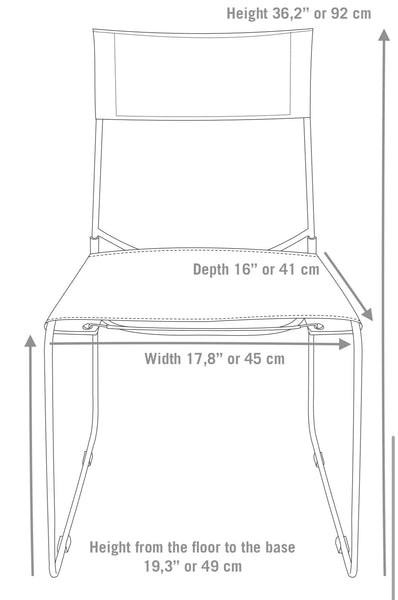 SILLA DE COMEDOR PAMPA DE PIEL