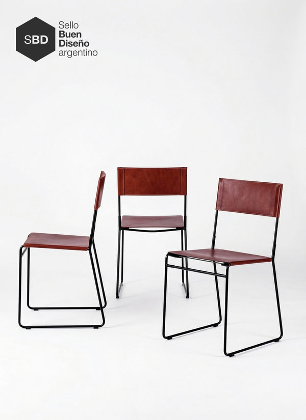 SILLA DE COMEDOR PAMPA HECHA EN EL MEJOR CUERO ARGENTINO
