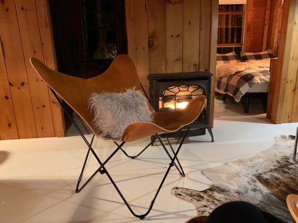 POLO LEATHER BUTTERFLY CHAIR