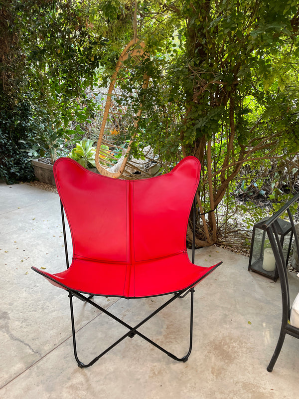 POLO LEATHER BUTTERFLY CHAIR