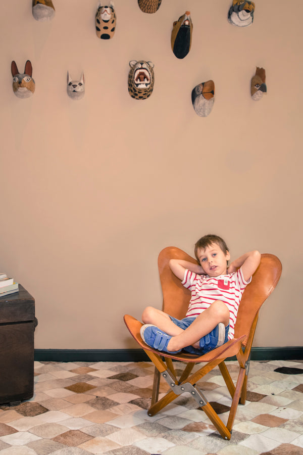 MINI TRIPOLINA LEATHER CHAIR POLO ANTIQUE