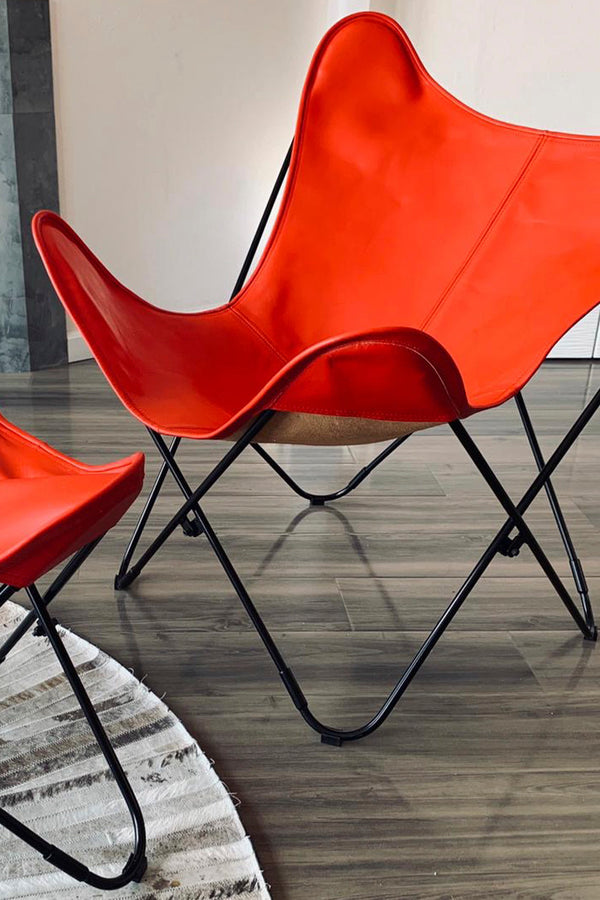 SILLA MARIPOSA DE PIEL FANGIO