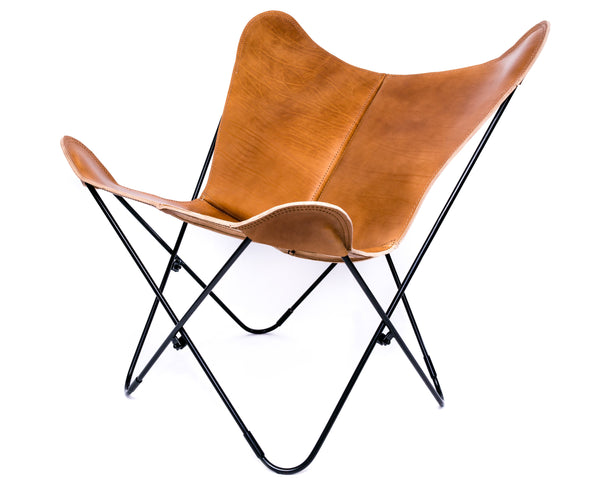 SILLA MARIPOSA POLO DE PIEL ANTIGUA