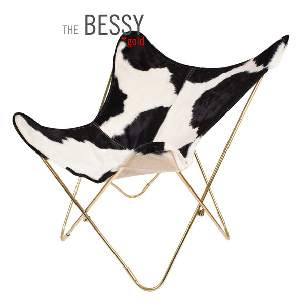THE BESSY COWHIDE BUTTERFLY CHAIR