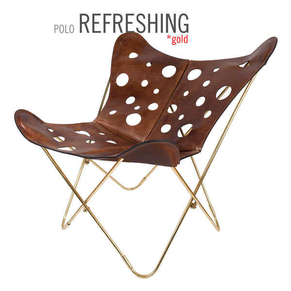 POLO LONDON REFRESHING LEATHER BUTTERFLY CHAIR