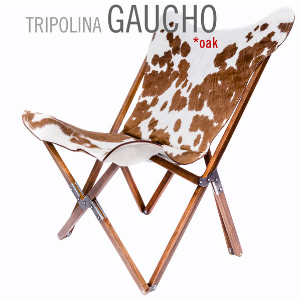 SILLA TRIPOLINA GAUCHO DE PIEL VAQUETA