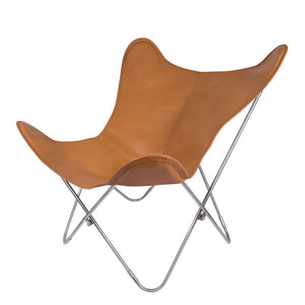 VAQUETA WHISKY LEATHER BUTTERFLY CHAIR