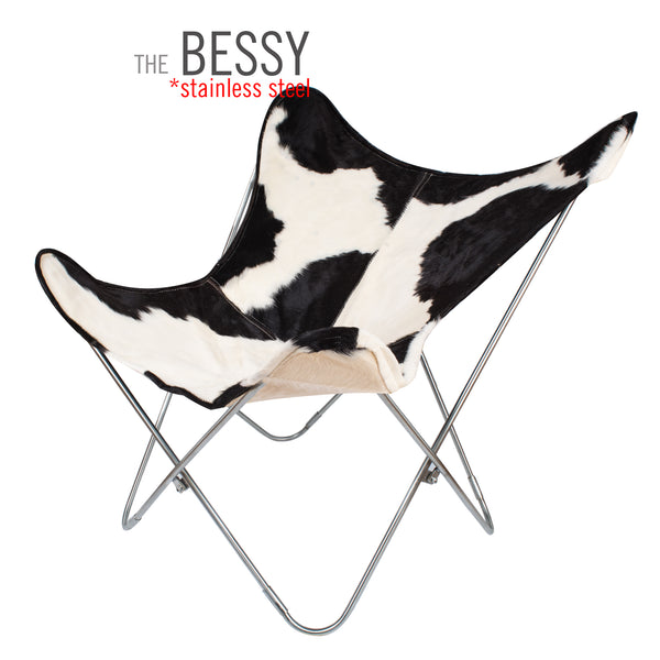 THE BESSY COWHIDE BUTTERFLY CHAIR