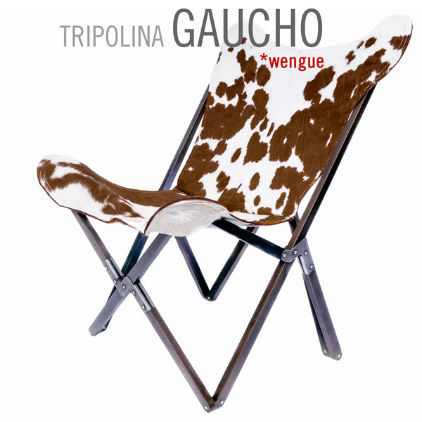 SILLA TRIPOLINA GAUCHO DE PIEL VAQUETA