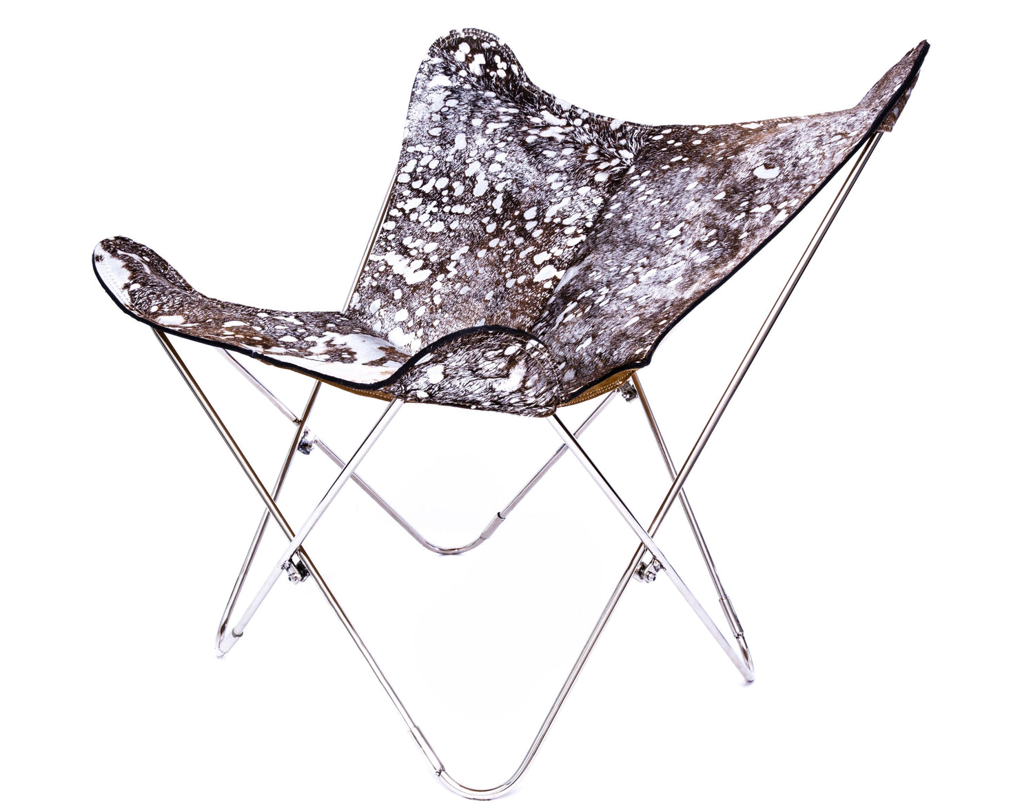 SILVER LEATHER CHROME FRAME