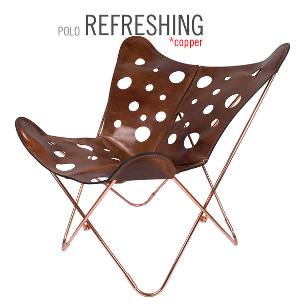POLO LONDON REFRESHING LEATHER BUTTERFLY CHAIR