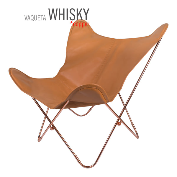 VAQUETA WHISKY LEATHER BUTTERFLY CHAIR