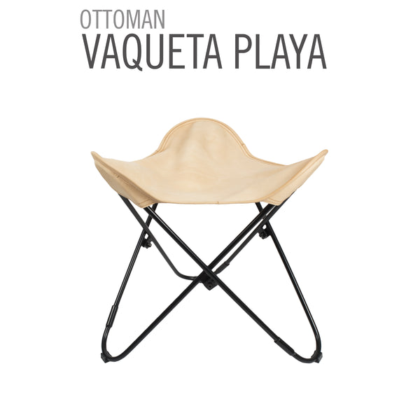 BUTTERFLY CHAIR OTTOMAN VAQUETA LEATHER