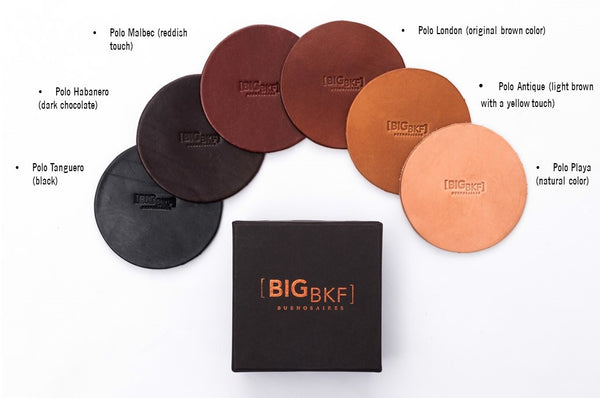 POLO LEATHER SAMPLES THAT CAN BE USED AS COASTERS