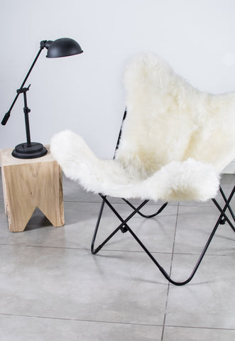PATAGONIA WHITE WILD OR SHORN SHEEPSKIN BUTTERFLY CHAIR